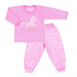 Pijama Unicorn magic, fete, 98 cm, 10% bumbac, roz