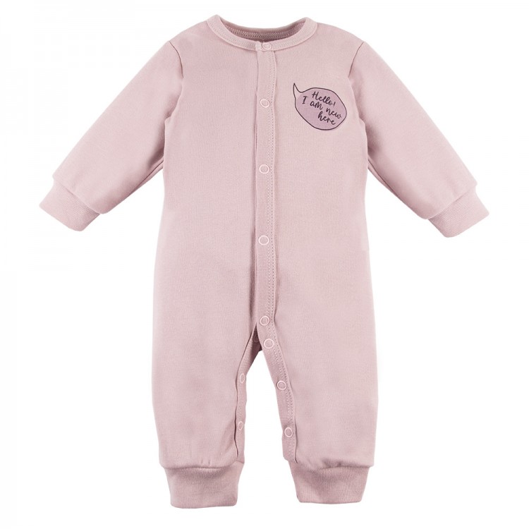 Salopeta cu maneca lunga Swan, unisex, 100% bumbac, lila